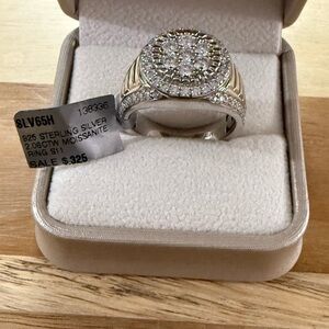 925 Sterling Silver Moissanite Ring size 11